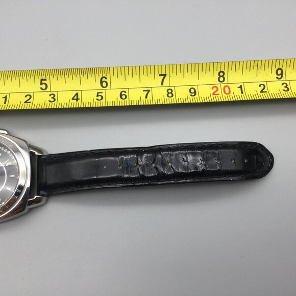 Coach Watch Women 39mm Silver Tone Black Logo Dial Crystals Leather New Battery - Picture 13 of 15